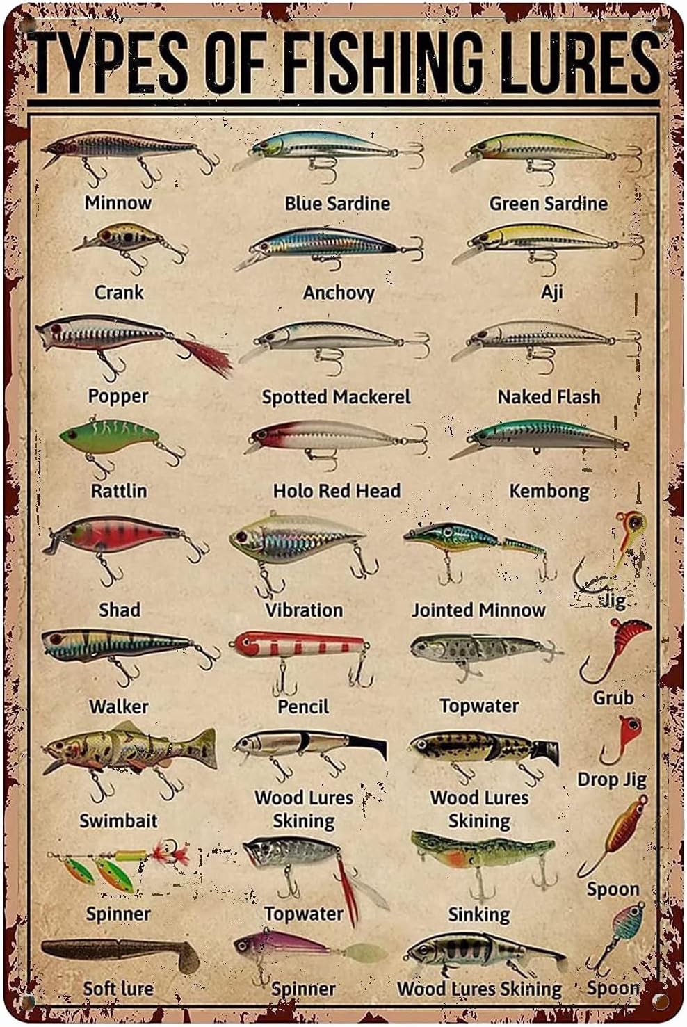 Fishing Lure - 1d ، أنواع الصيد السحر المعرفة