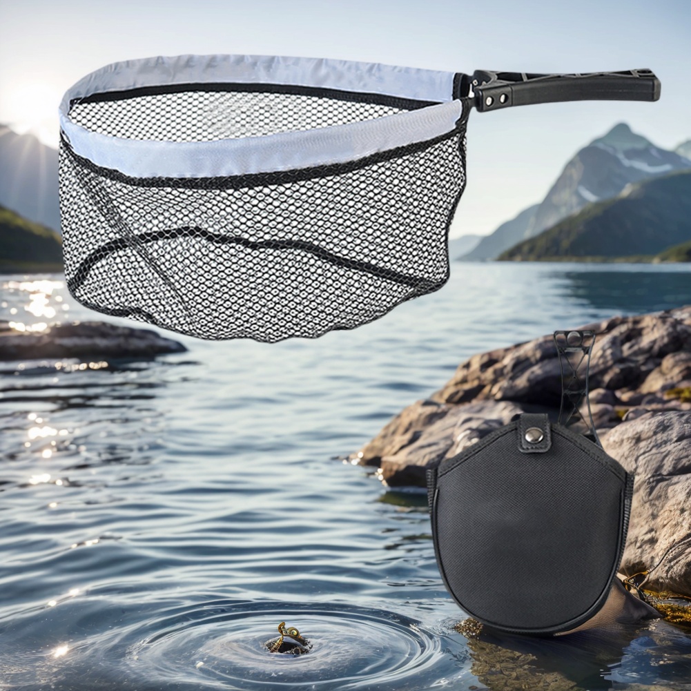 شبكة صيد قابلة للطي بمقبض مانع - مراجعة Fishing Equipment Bag وسعره